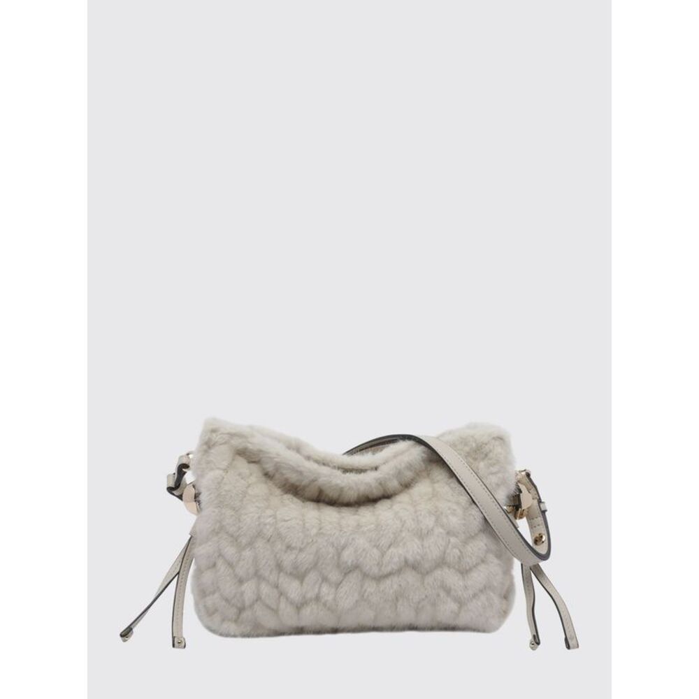 Liu Jo Women Riccy Small Crossbody Bag Liu Jo In Faux Fur With Logo Plaque
